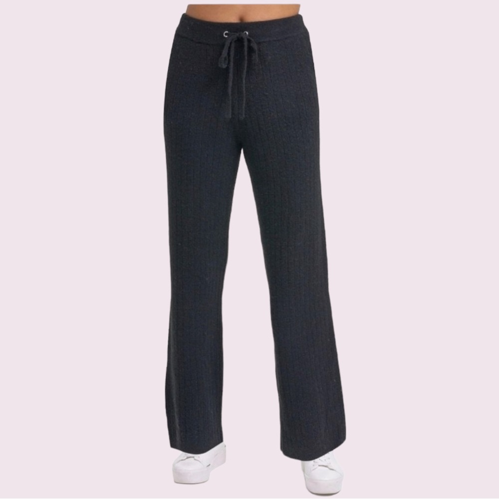 DKNY Cashmere Blend Joggers, Black